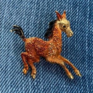 VTG Signed Mamselle Horse Brooch